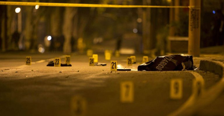 Casquillos percutidos en la zona