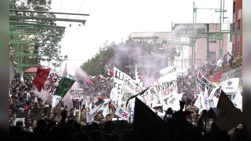 A 52 años de la tragedia en Tlatelolco, "2 de octubre no se olvida" se vuelve a hacer presente