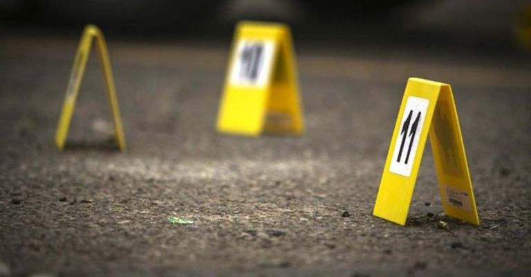 Casquillos percutidos en la zona