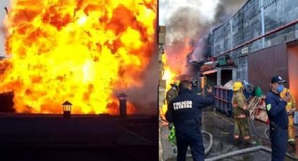 (VIDEO) Impresionante incendio en fábrica de veladoras en Cuautitlán Izcalli