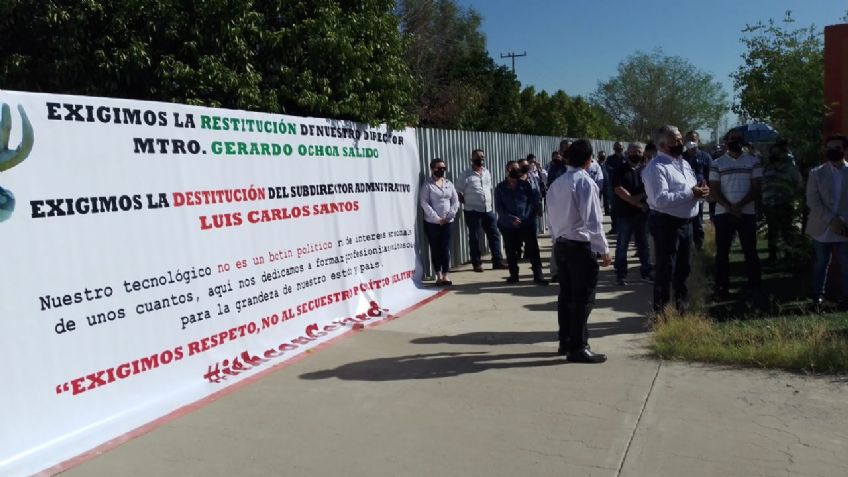 Maestros del ITH piden restitución de Gerardo Ochoa como director