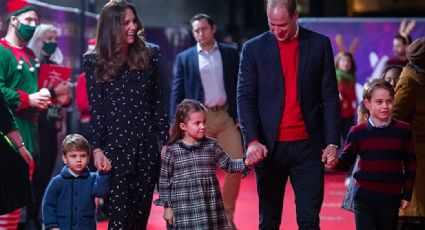 Príncipe William y Kate se roban el corazón al presentarse en la alfombra roja con sus 3 hijos