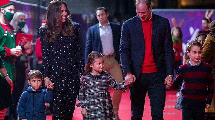Príncipe William y Kate se roban el corazón al presentarse en la alfombra roja con sus 3 hijos
