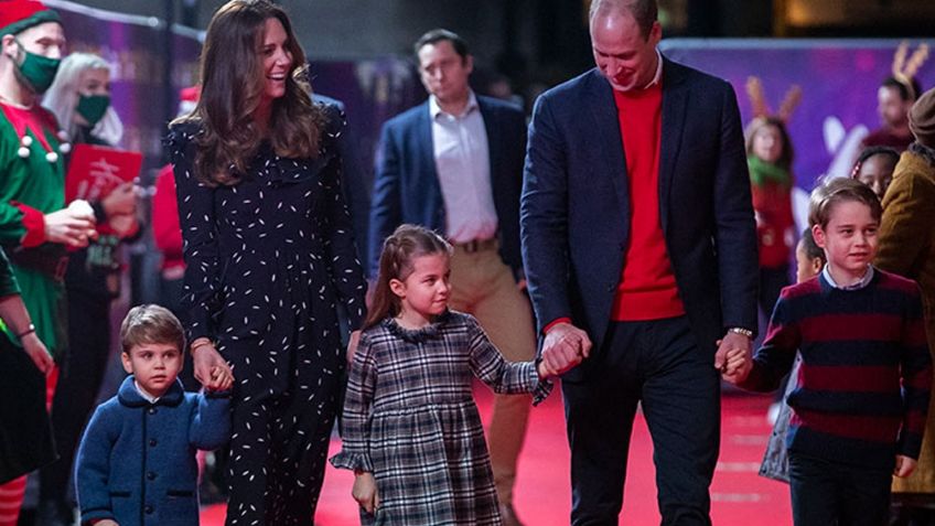 Príncipe William y Kate se roban el corazón al presentarse en la alfombra roja con sus 3 hijos