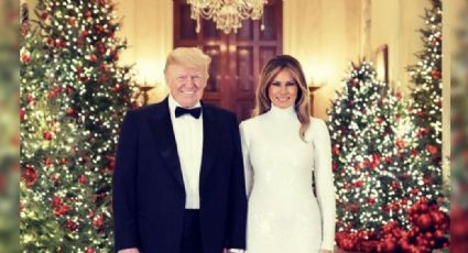 Melania y Donald Trump se visten igual para su última Navidad en la Casa Blanca