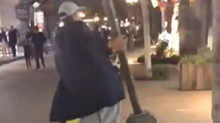 Hombre comete grave daño a la propiedad pública al intentar video viral de TikTok