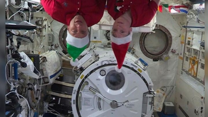 VIDEO: La Navidad llega a la Estación Espacial junto con la visita de Santa Claus