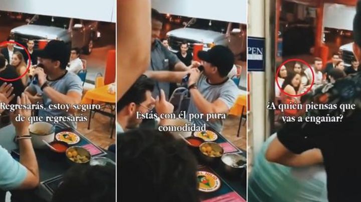 VIDEO: Joven se topa con su exnovia y su actual pareja, le canta 'Ya me Enteré' y así reaccionan
