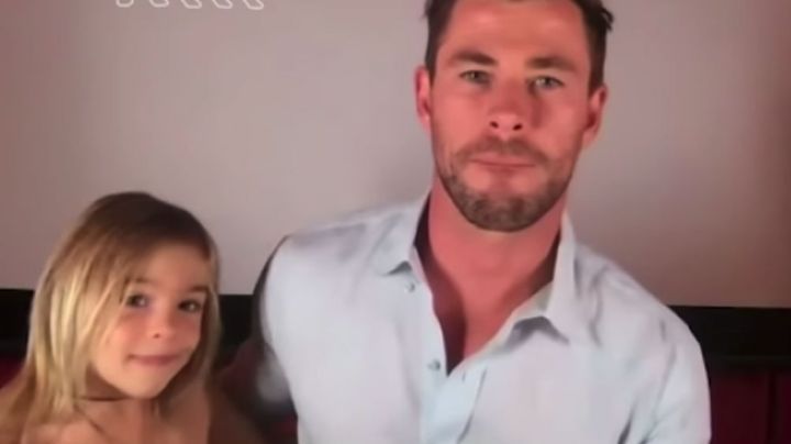 Hijo de Chris Hemsworth interrumpe a su padre en entrevista virtual y se hace viral