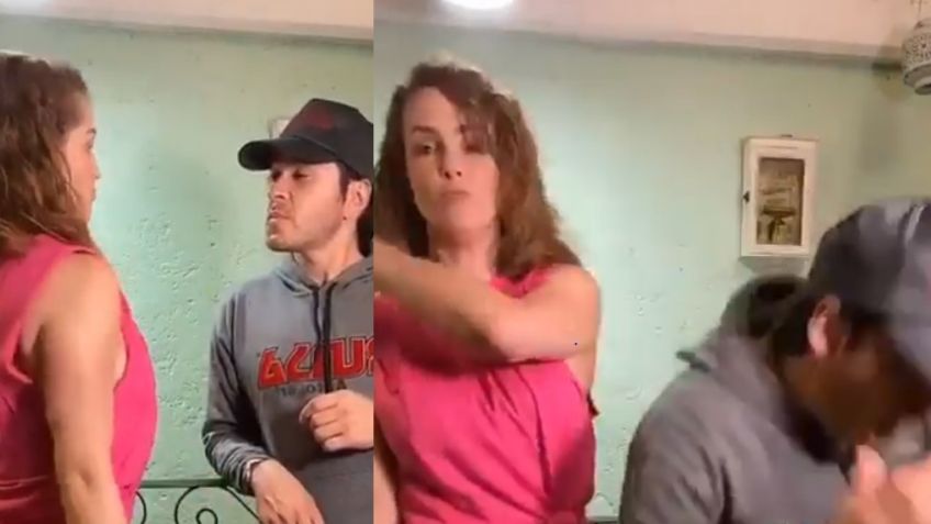 Fran Meric da tremenda cachetada a Raúl Sandoval al fallar durante TikTok