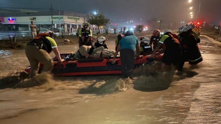 Mujer da a luz en Nuevo León en medio de las inundaciones por la tormenta 'Hanna'