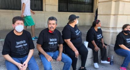 Familiares de Claudio Zupo se manifiestan de nueva cuenta frente a Palacio de Gobierno