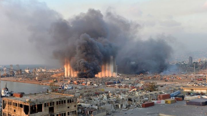 VIDEO: Dron capta imágenes devastadoras de Beirut tras las explosiones