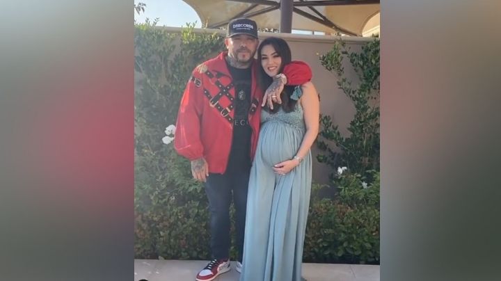 A pocos días de dar a luz, Cheli Madrid hace tiernas fotos con Ángel del Villar