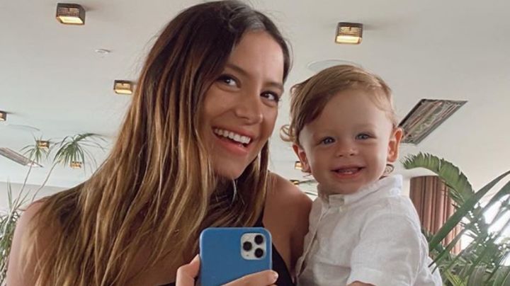 Sarah Kohan, esposa de 'Chicharito', presume los ojos azules de su hijo Noah
