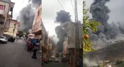 VIDEO: Fuerte explosión sacude al edificio de Hezbolá en el sur del Líbano