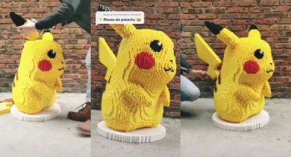 Joven causa furor en TikTok al construir 'Pikachu' de tamaño real con legos