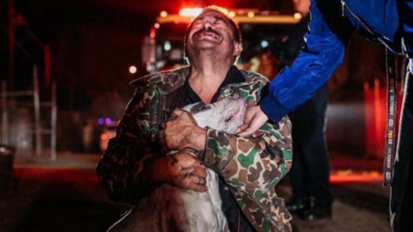 VIRAL: Hombre sordomudo llora de alegría al rescatar a su perrito de un incendio