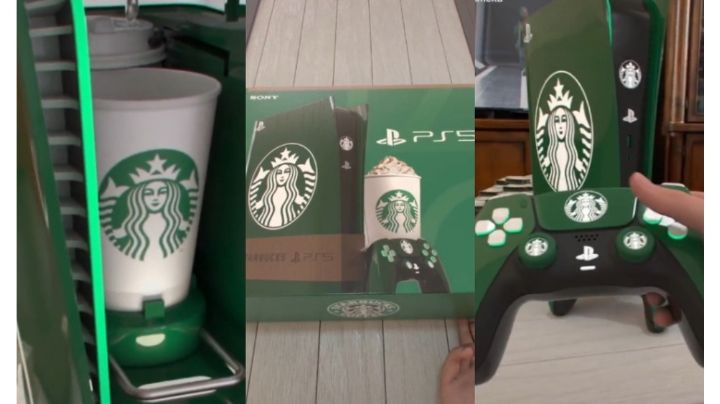 Joven causa furor en TikTok al presumir un sorprendente PlayStation 5 edición Starbucks
