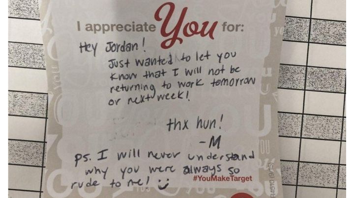 Joven se despide de su jefa con una renuncia muy peculiar: "fuiste muy mala conmigo"