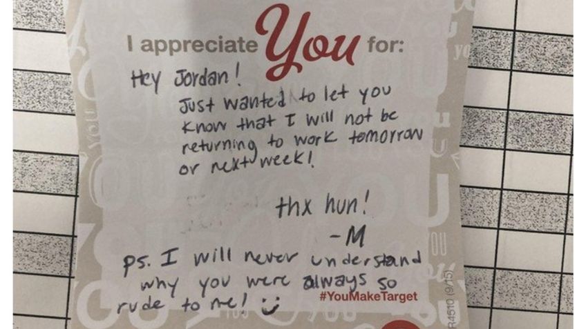 Joven se despide de su jefa con una renuncia muy peculiar: "fuiste muy mala conmigo"