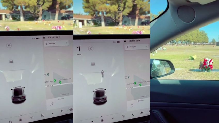 VIDEO: Conductora detecta la presencia de fantasma en panteón con cámara
