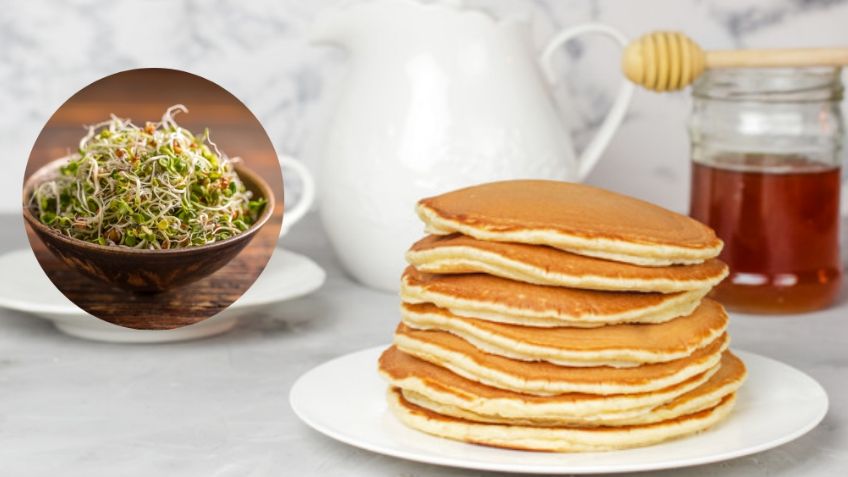 ¡Buenos días, a desayunar! Prueba estos deliciosos hot cakes de germen de trigo