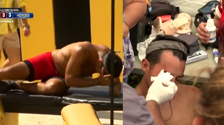 ¡Tremendo trancazo! Atleta del 'Exatlón' choca con base de metal y se abre la cabeza