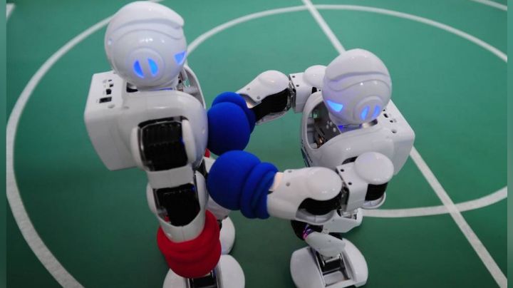 Robots protagonizan épica pelea en plena biblioteca y las redes enloquecen: "Parecen novios"