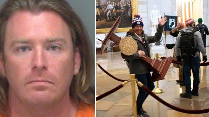 FBI captura al hombre que robó el atril de Nancy Pelosi en los disturbios del Capitolio