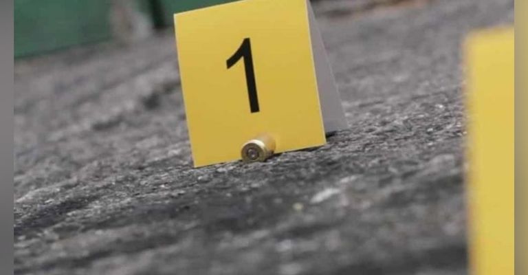 Casquillos percutidos en la zona