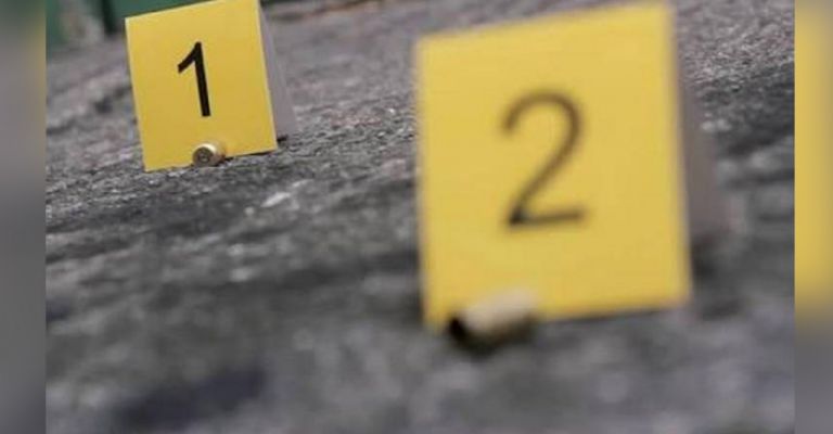 Casquillos percutidos en la zona