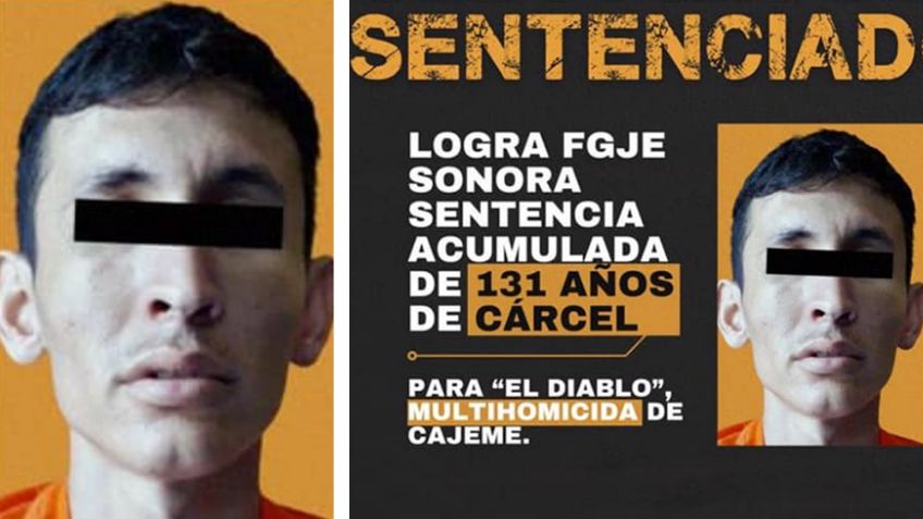Dan 131 años de cárcel a 'El Diablo' en Cajeme; asesinó a dos personas y atacó a militares