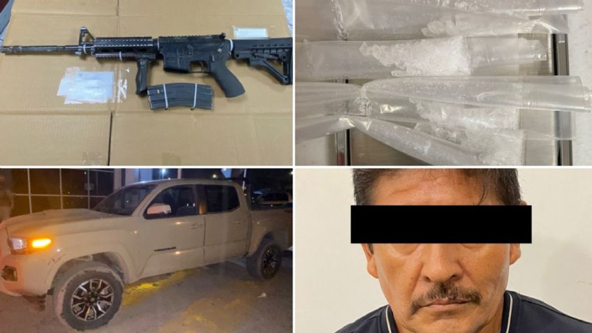 Aseguran armas de fuego, droga, automóvil y arrestan a una persona en Cajeme y Bácum
