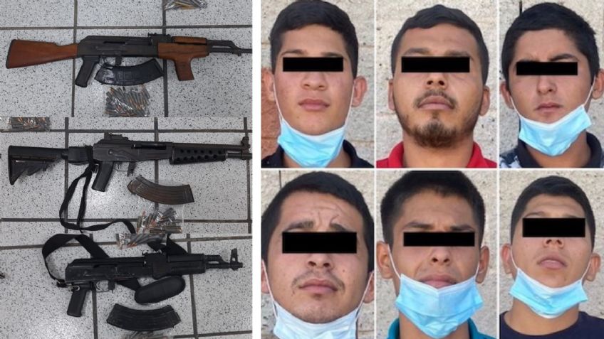 Capturan a seis supuestos sicarios en el Valle de Guaymas; llevaban cuatro armas largas