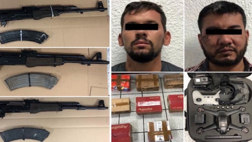 Arrestan a dos hombres tras riña en restaurante de Hermosillo; portaban armas largas