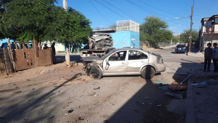 Los dos autos accidentados