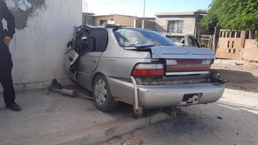 Presunto ladrón choca auto con reporte de robo en Hermosillo; hay dos mujeres heridas