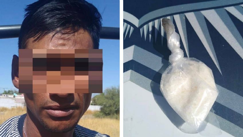 Capturan a sujeto en posesión de droga en Hermosillo; intentó esconderse de la Policía