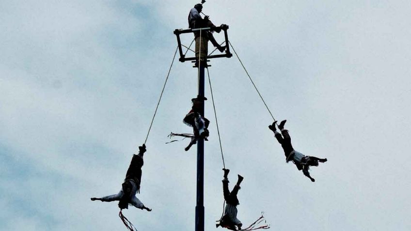 VIDEO: Volador de Papantla cae durante ritual del Día de Muertos; sufrió varias fracturas