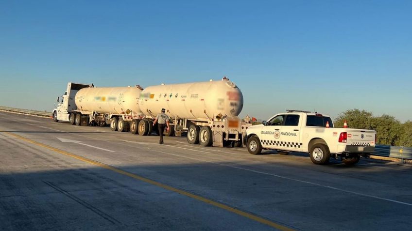 Hermosillo: Guardia Nacional asegura tractocamión que transportaba 40 toneladas de amoniaco