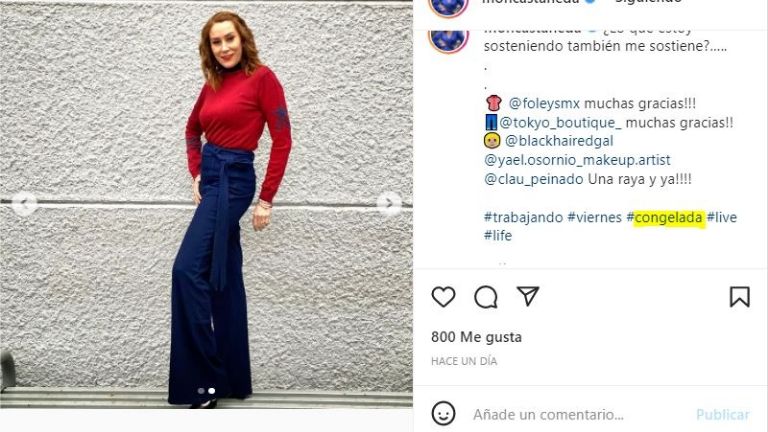 Mónica Castañeda tiene frío