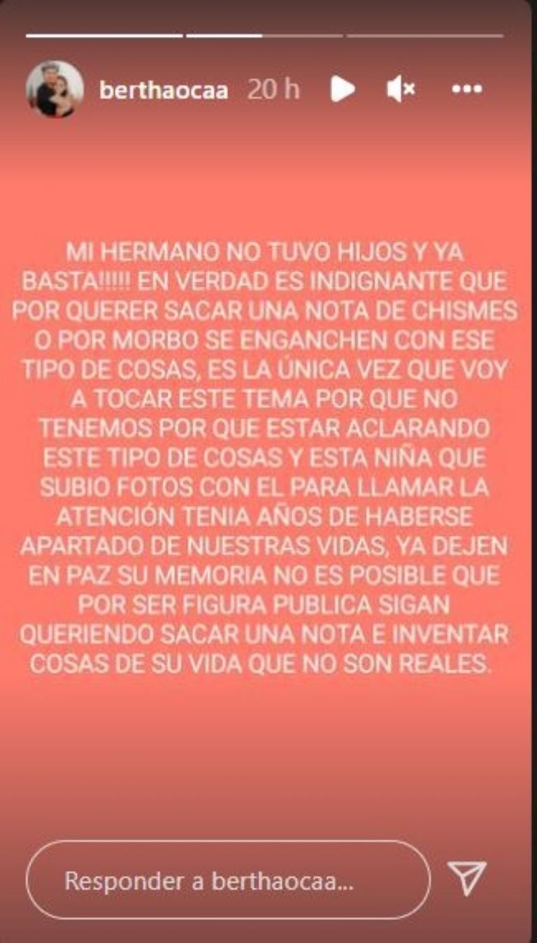 Mensaje de Bertha Ocaña