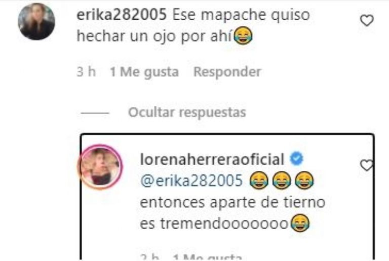 Respuesta de Lorena Herrera
