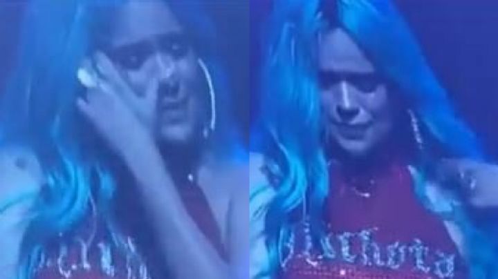 VIDEO: Karol G rompe en llanto tras aparatosa caída en concierto: "Quería que fuera perfecto"