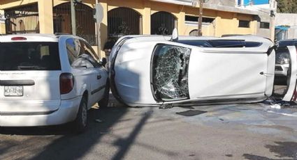 Aparatoso accidente de tránsito deja un lesionado en la colonia Centro de Hermosillo