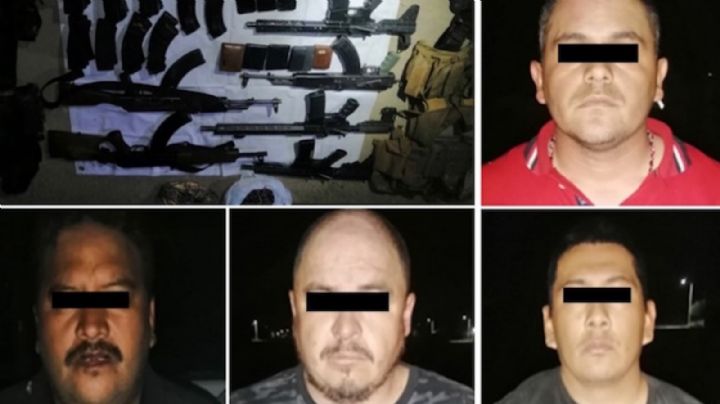 Caen cuatro sujetos armados tras enfrentamiento en Santa Ana; aseguran armas largas