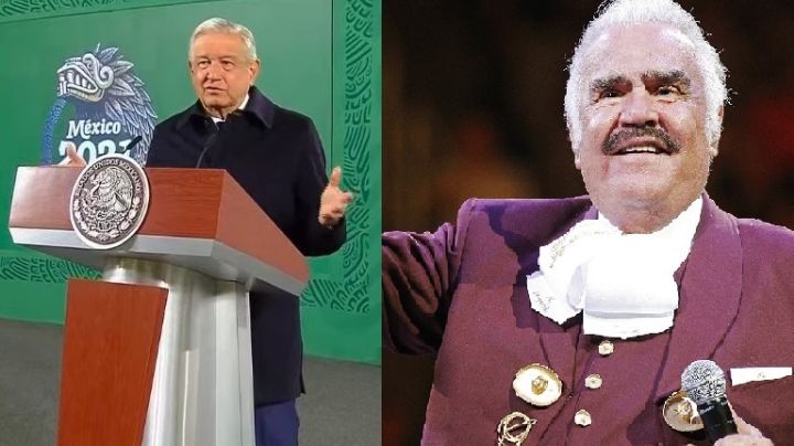 VIDEO: Con música y aplausos, AMLO le rinde homenaje a Vicente Fernández en la 'mañanera'