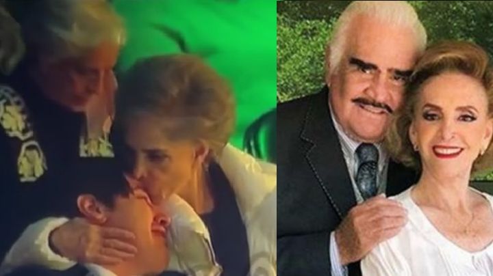 Desgarrador VIDEO muestra a Cuquita Abarca al consolar a nieto en funeral de Vicente Fernández