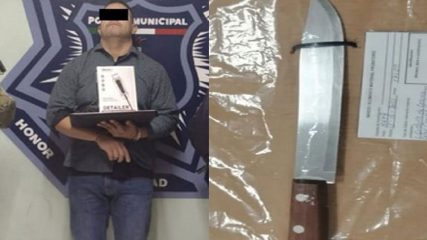 Ciudad Obregón: Robó computadora de un salón de belleza, pero logran atraparlo con el botín